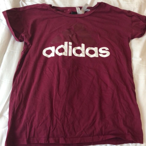 burgundy adidas shirt